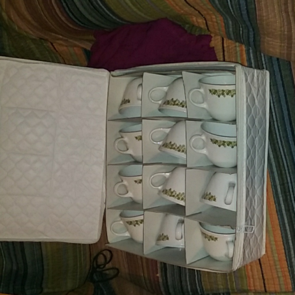 Set of 12 antique china teacups
